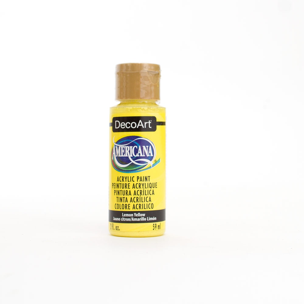 DecoArt, Acrylic, Art & School, Americana, 2 ounce, 30369, Lemon Yellow